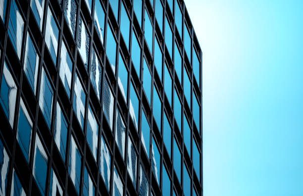istock Modern office building detail, glass surface 975507886
