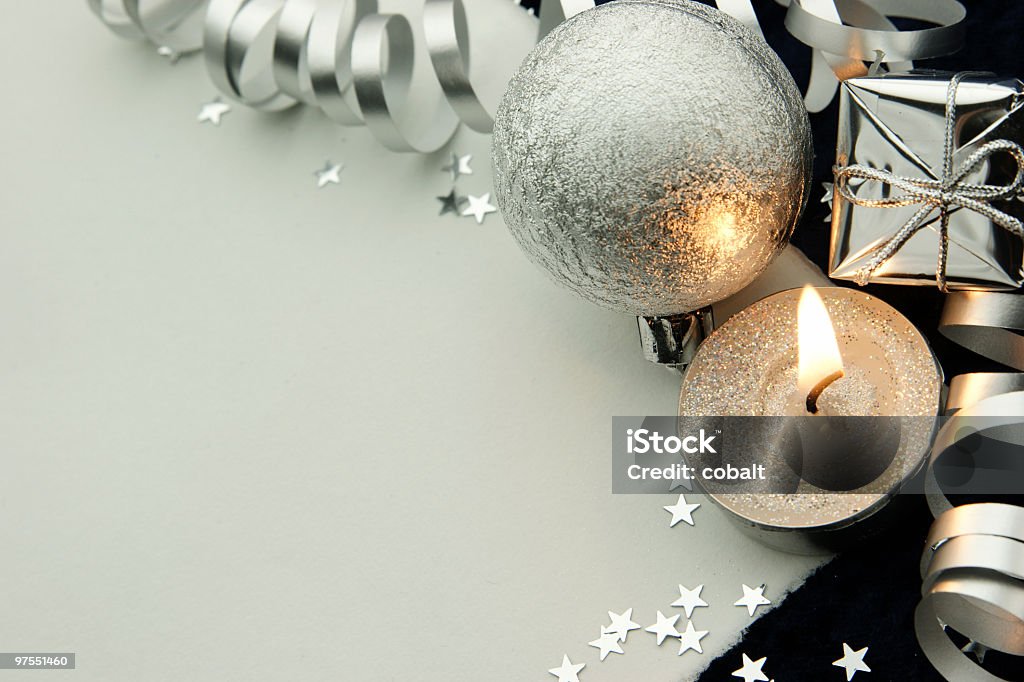 Christmas Card Series  Candle Stock Photo