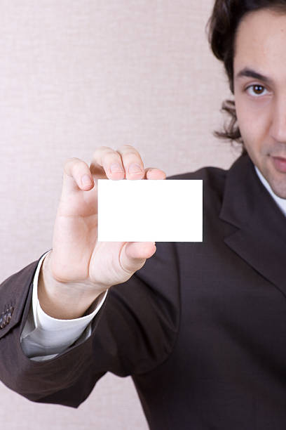 Blank business card stock photo