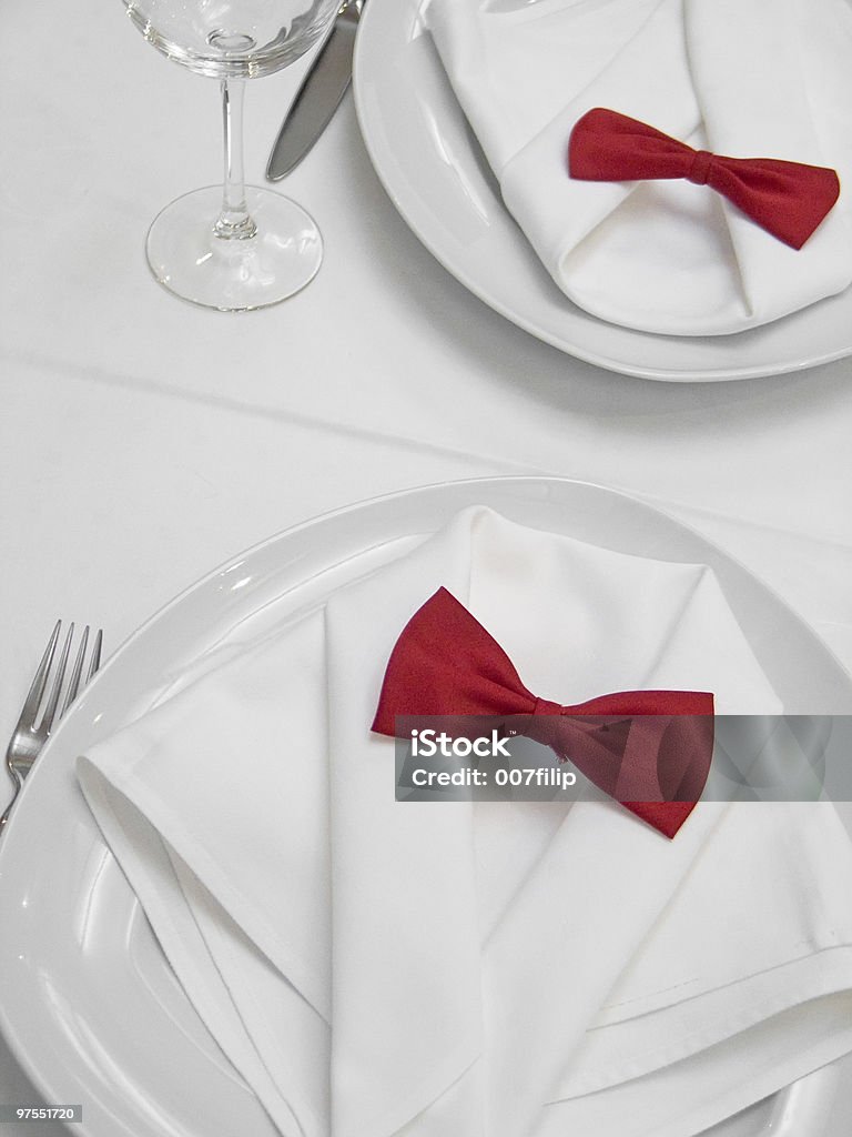 Restaurant table  Bow Tie Stock Photo