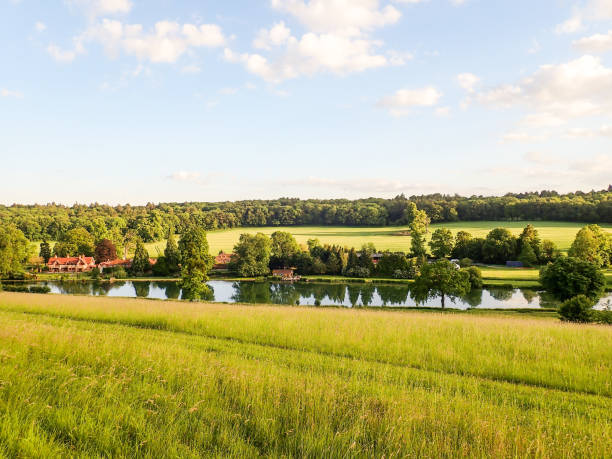 The River Chess Great Water at Latimer, Buckinghamshire, UK