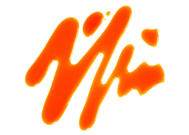 istock Delicious caramel sauce on a white background 975565482