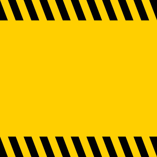 Black and yellow warning line striped square title background, vector sign background for warning notifications, template important messages Black and yellow warning line striped square title background, vector sign background for warning notifications, template for important messages yellow-line-background-diagonal stock illustrations