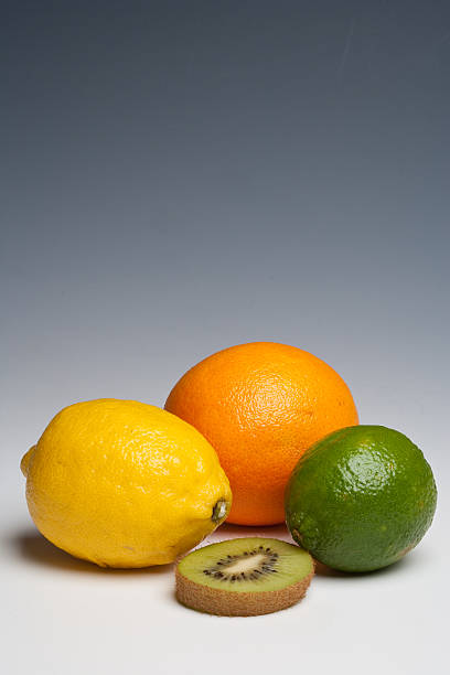 Citrus fruits orange lemon lime stock photo