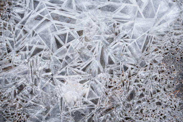 istock Snow and ice flake from frozen 975584560