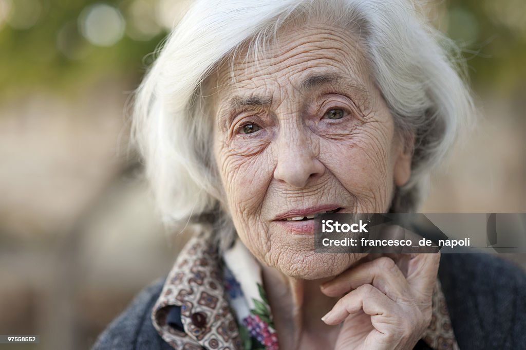 Senior woman  Looking At Camera Stock Photo