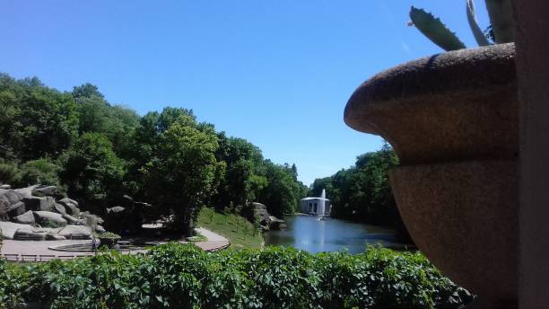 una vista en la parte central del parque de sofiyivsky - uman fotografías e imágenes de stock