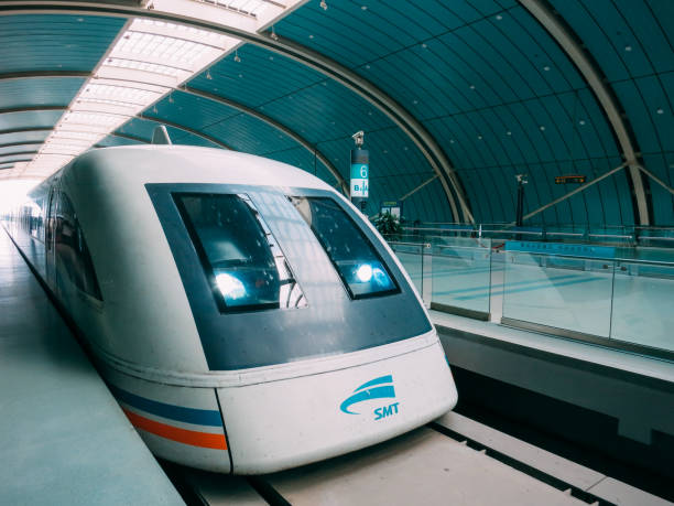 maglev de xangai china trem de alta velocidade - transrapid international - fotografias e filmes do acervo