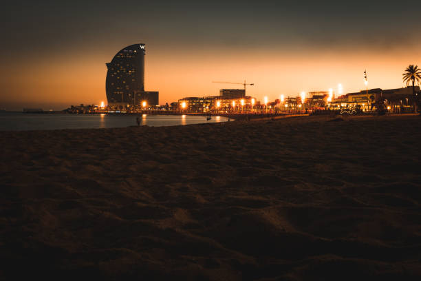 istock Beautiful sunset in Barcelona 975593672