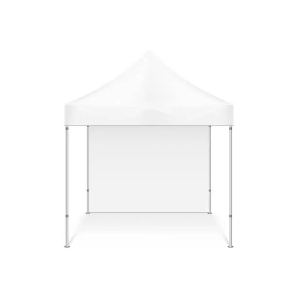 Vector illustration of Folding tent. Illustration isolated on white background