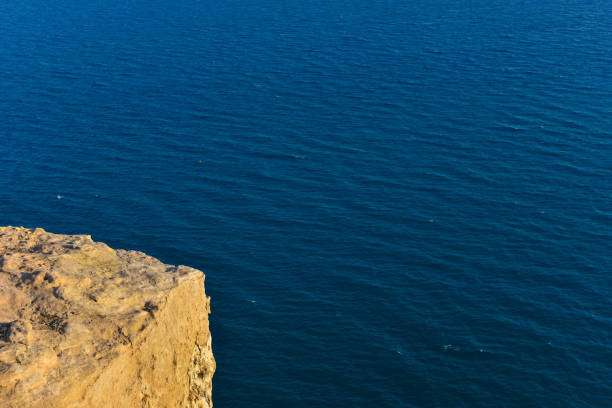 Majestic calm sea view from a cliff