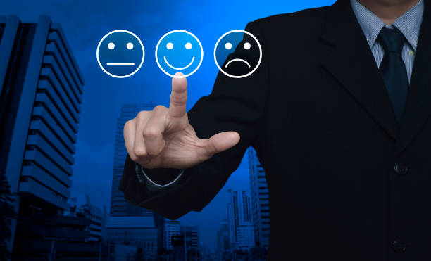 istock Business customer service evaluation and feedback rating concept 975622884