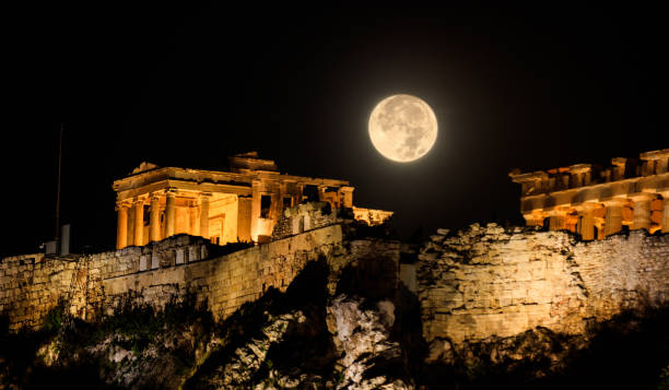 istock Full moon over Acropolis of Athens, Greece 975632254