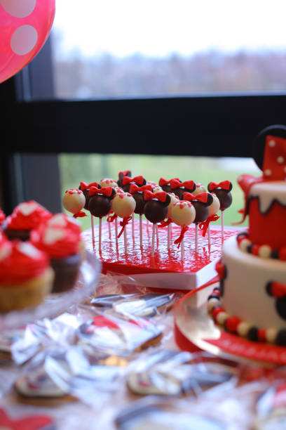 istock Red tasty cakes for birthday 975637968