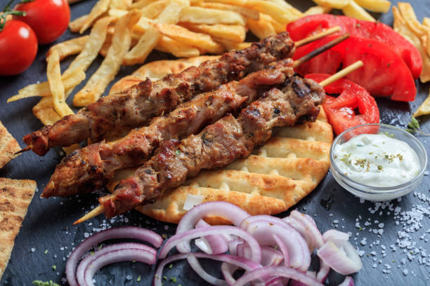 istock Grilled meat skewers 975638268