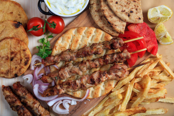 istock Grilled meat skewers 975638766