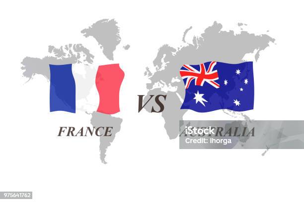 프랑스 Vs 호주 International Match에 대한 스톡 벡터 아트 및 기타 이미지 - International Match, 개념, 경기-스포츠