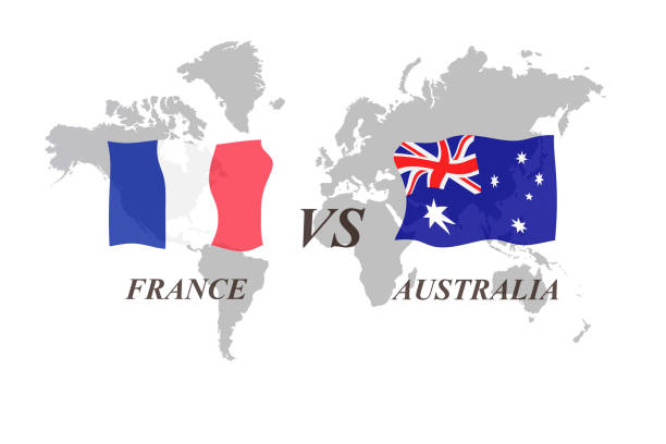 法國 vs 澳大利亞 - francia 幅插畫檔、美工圖案、卡通及圖標