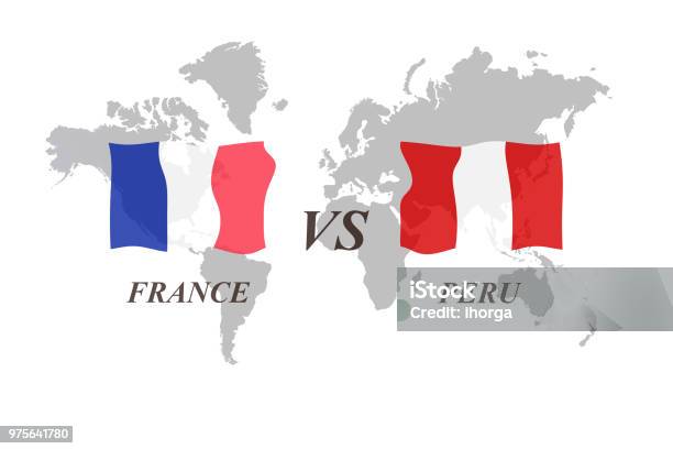 프랑스 Vs 페루 0명에 대한 스톡 벡터 아트 및 기타 이미지 - 0명, International Match, 개념