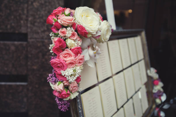 istock Beautiful wedding flower decorations in ceremony 975642486