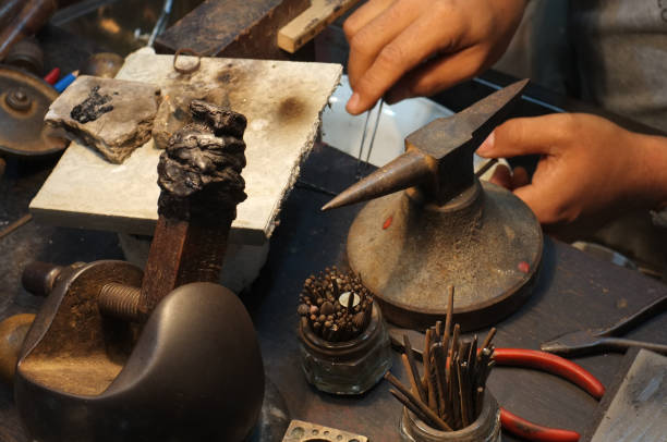 istock The man Working Traditional Thai Handicraft Silver, Concept workshop 975648604