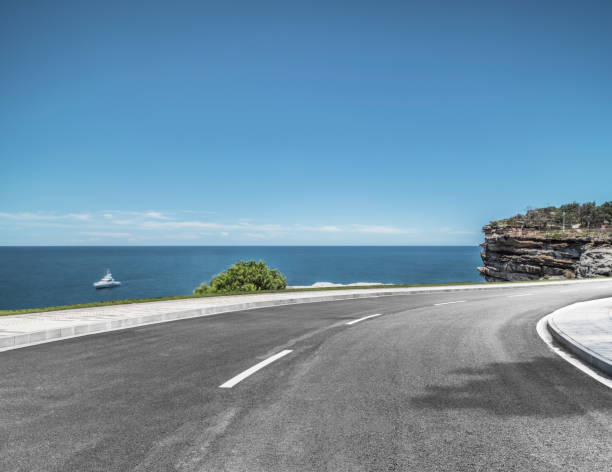 coastal road by North Head Sydney,Australia stock photo