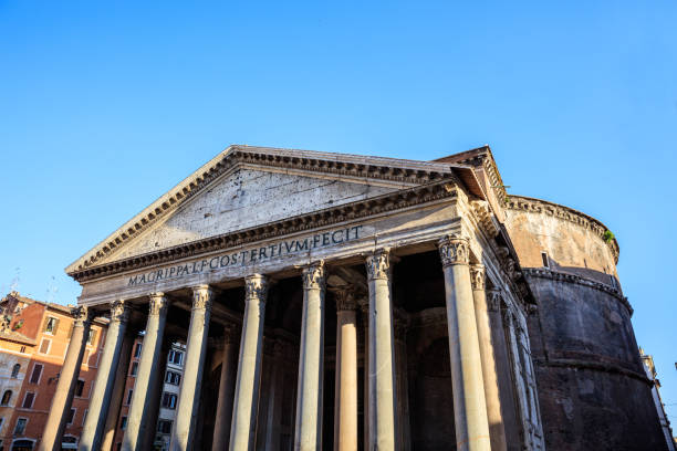 istock The Pantheon facade in Rome, Italy 975652926