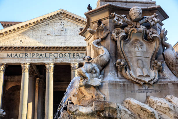 istock The Pantheon facade in Rome, Italy 975652932