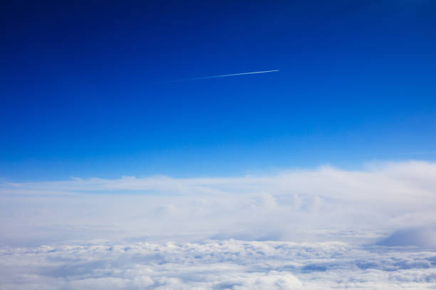 Beautiful view of clouds and sky from a plane window
