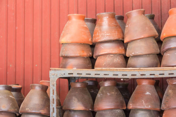 istock Clay mortar placed on the market 975657160