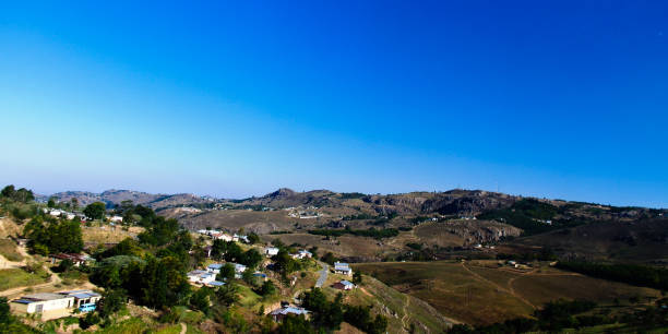 aerial panoramic view to Mbabane at Swaziland