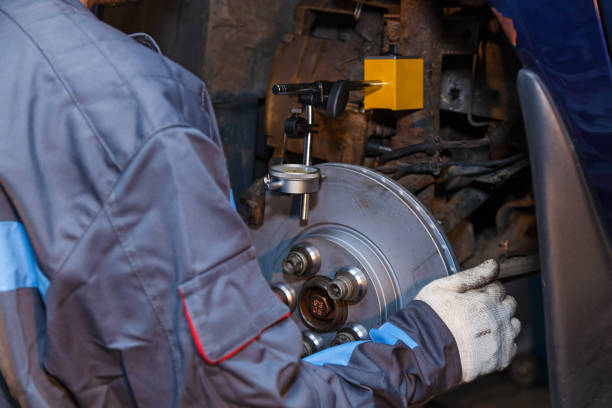 istock The man is repairing the disc brake 975684726