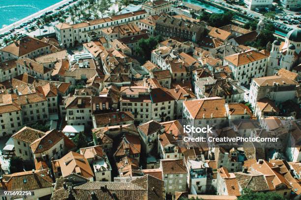 City Of Kotor Stock Photo - Download Image Now - Montenegro, Above, Adriatic Sea