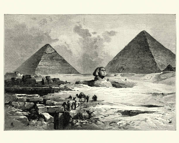 istock Pyramids and Great Sphinx of Giza, 19th Century 975697836