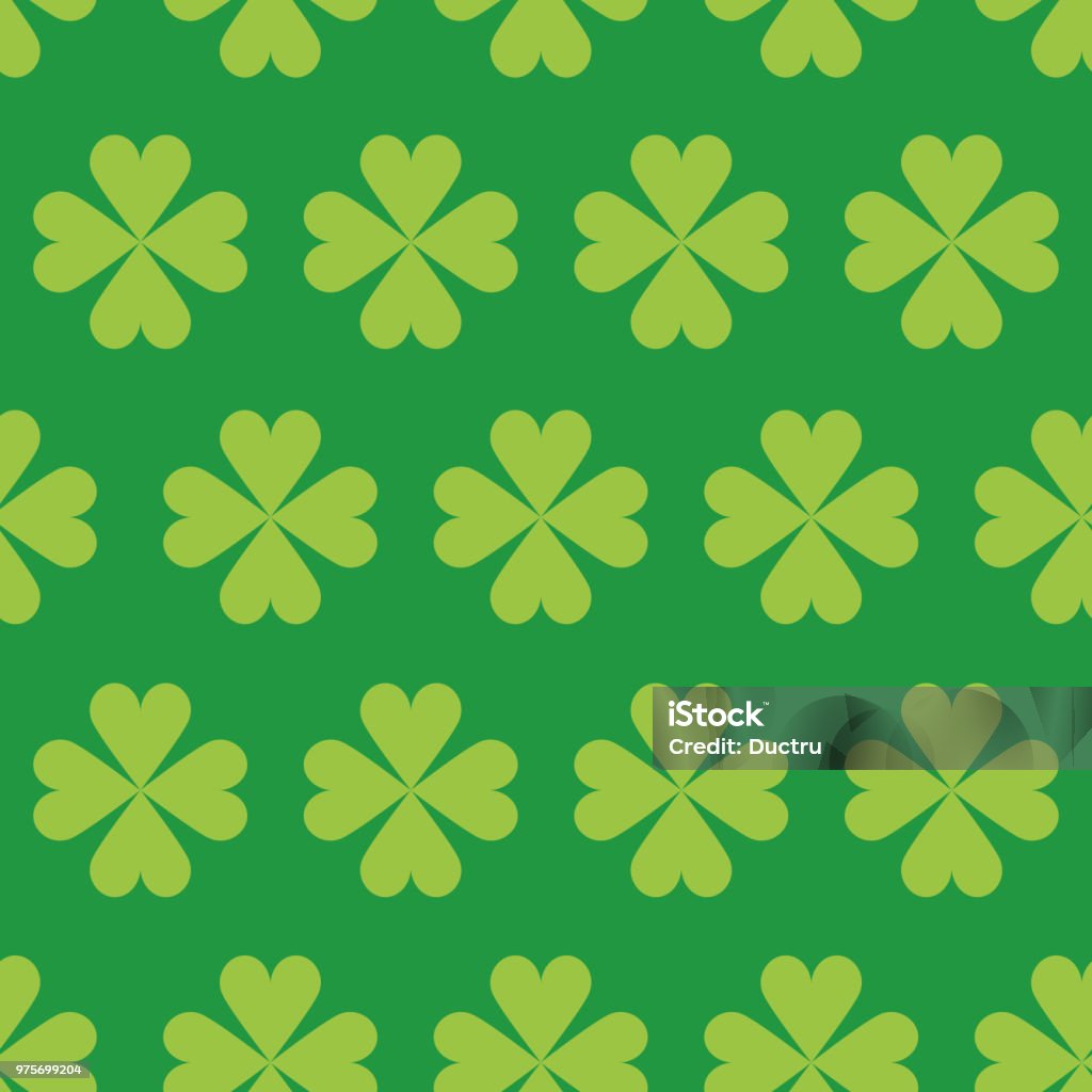 Luck Pattern Luck Clover Pattern Stock Illustration - Download Image Now - Art ...