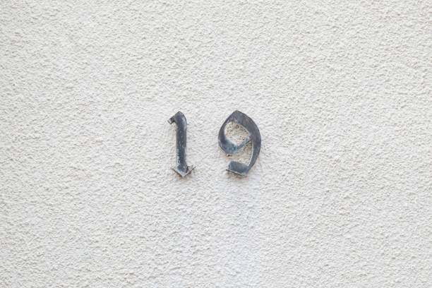 house number 19 at the wall for postal adress
