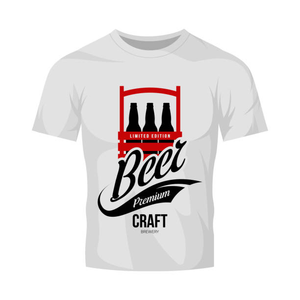istock Modern craft beer drink vector logo sign for brewery, pub, brewhouse or bar isolated on white t-shirt mock up. 975708542