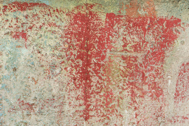 istock Wall fragment with scratches and cracks 975709254