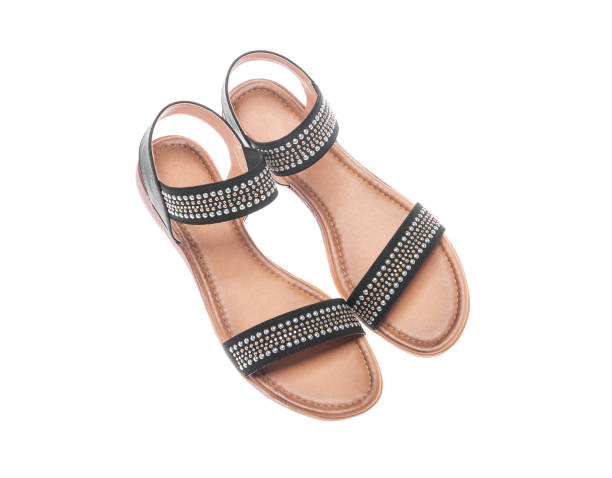 istock Black female sandals. 975711548