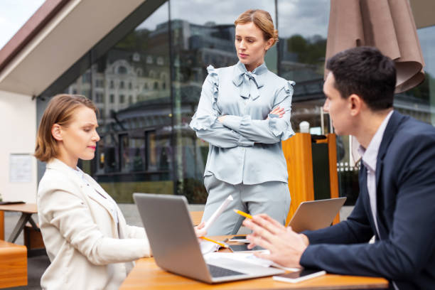 istock Blonde-haired executive feeling curious about new business ideas 975722338