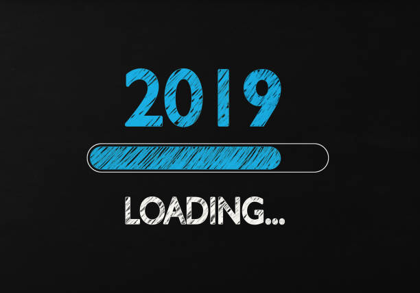 Chalk Drawing: New Year 2019 Loading On Blackboard Chalk Drawing: New year 2019 loading on Blackboard. 2019 loading writes on blackboard with a chalk effect. Horizontal composition with copy space. 2019 new year resolution stock pictures, royalty-free photos & images