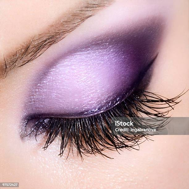 Woman Eye With Extremely Long Eyelashes Stock Photo - Download Image Now - Adult, Beautiful People, Beautiful Woman