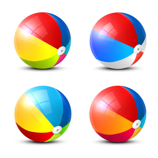 beach-ball-symbole - ball beach ball toy vector stock-grafiken, -clipart, -cartoons und -symbole