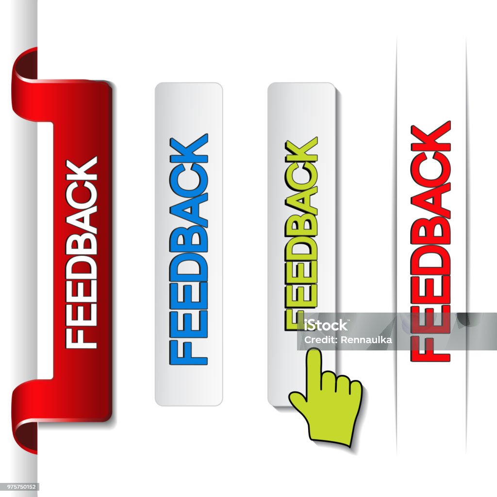 Feedback Labeler Vector Vector Feedback Labels Paper Stickers Buttons Stock Illustration ...