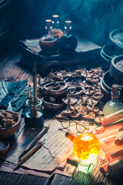 istock Looking for umami taste in old alchemist laboratory 975754780