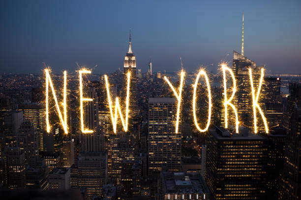 istock Sparkler text with New York as a background 975785800