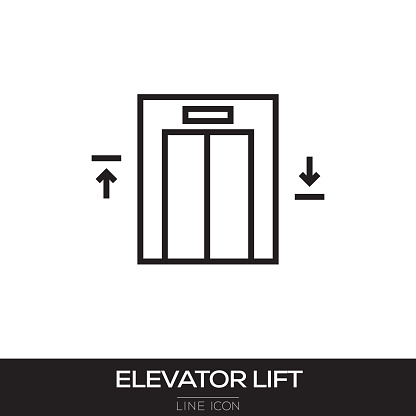 ELEVATOR LIFT LINE ICON