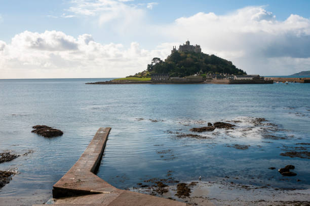 istock Seascape View With St Michael's Mount In The Distance In Cornwall, England 975791096
