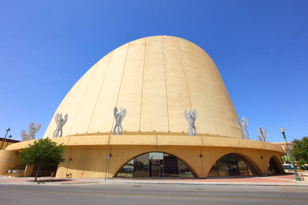 El Paso, Texas, USA - April 17, 2018: Daytime view of the Chavez Theatre adjacent to the Williams Convention Center in downtown El Paso