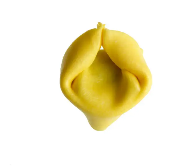 italian tortellino on white background